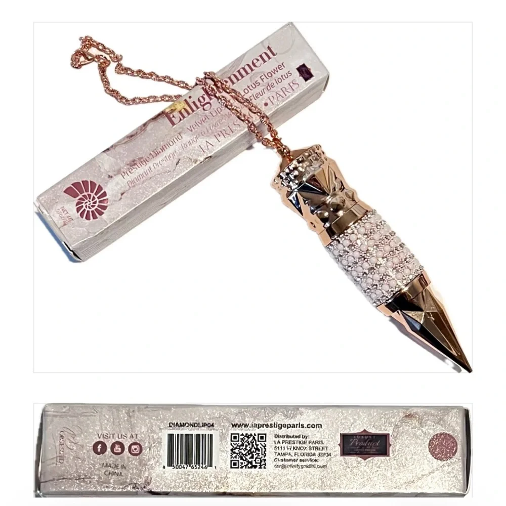 LA PRESTIGE PARIS Lipstick & Case  Lotus Flower Pink. NEW Retail $180